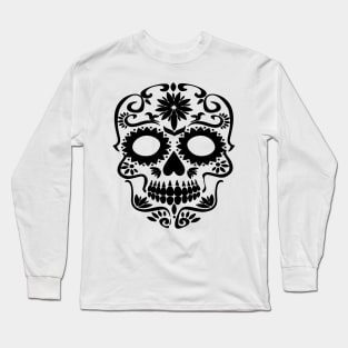 Black Sugar Skull Long Sleeve T-Shirt